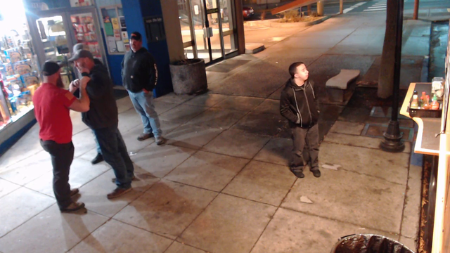 Fight outside of foodtruck