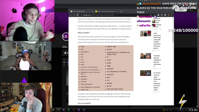 Soda tries not to use AAVE words