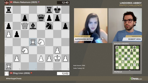 Chinese Chess GM Changes Name Mid-Tournament v. Hikaru