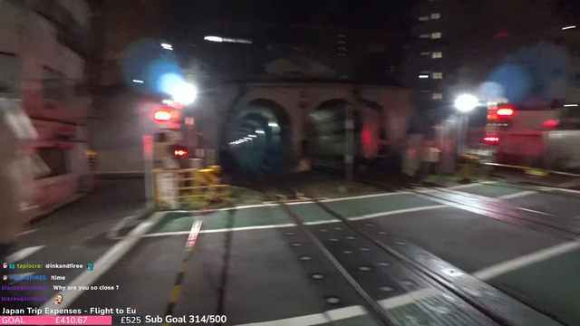 Streamer gets too close to barrier and makes Japanese train stop