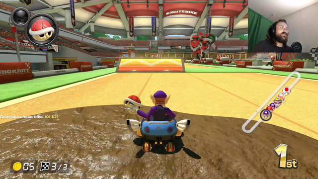 Forsen finally wins a mario kart 8 race
