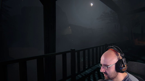 Streamer daughter walks in on him while playing a scary game.
