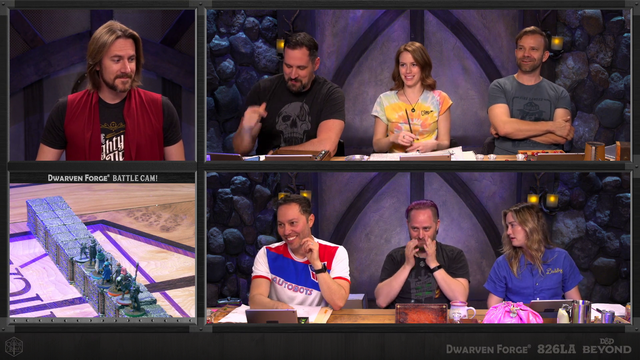 DnD player uses the wrong spell while piloting his wife's character (she's out sick); she calls in to guide him.