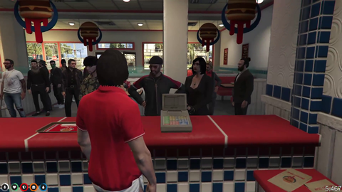 Working as a cashier in Burger Shot