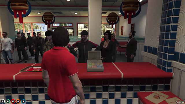 Working as a cashier in Burger Shot