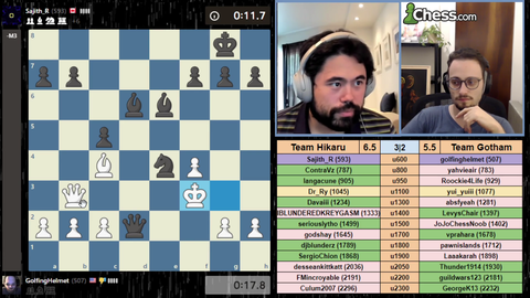 GMHikaru - Hikaru vs Levy - u600 elo players play flawless chess
