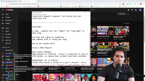 CEO Andy about the DMCA panic clip deleting by streamers. I thought this was very informative