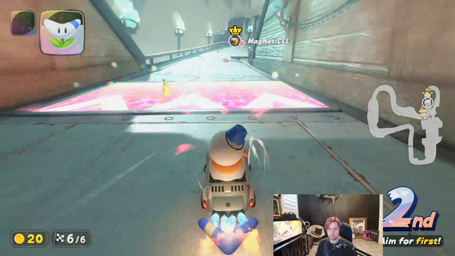 Soda finally gets a win in Mario Kart