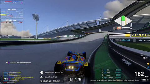 Trackmania Streamers discuss life's most important topics during a knockout competition