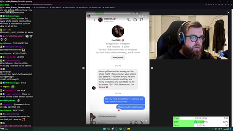 A woman who messaged the victim in support and has had experience around Kai and his friends refers to them as horny predators