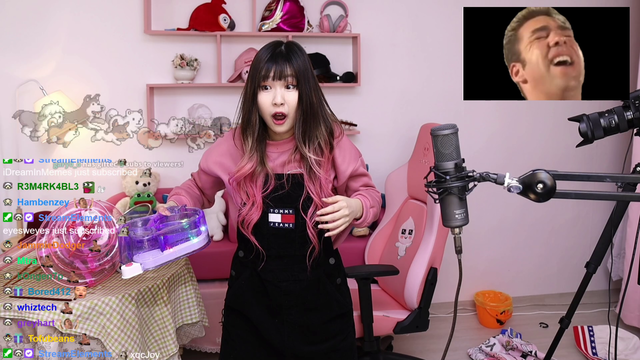 HAchubby pours water over herself