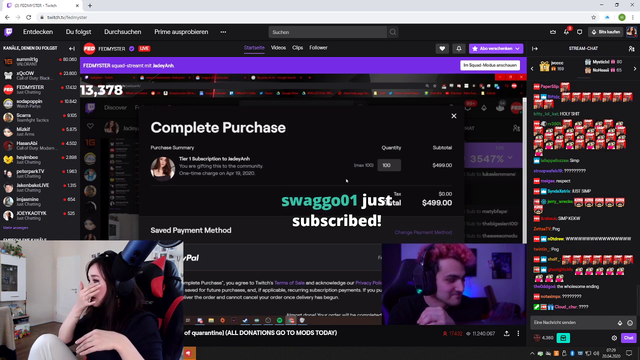 Oil princes shower Jade with subs