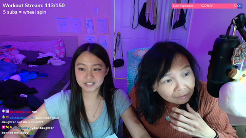 mother and daughter stream