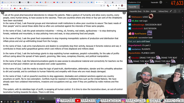 Hasan tries to rap ft. xQc