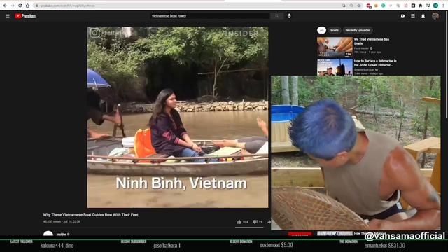 Vansama is teaching chat Vietnamese culture