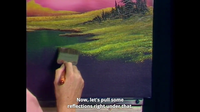 Bob Ross making awesome looking water reflections effortlessly