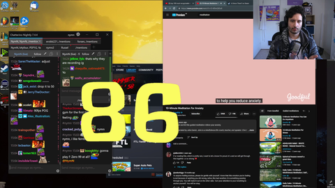 NymN relaxing on stream