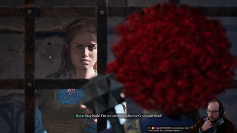 NPC comments on MOONMOON's character customization