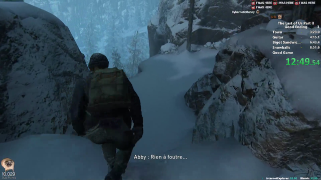 Distortion with the tlou2 sub 13 speedrun