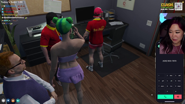 Emily and Roflgator Phone Interaction