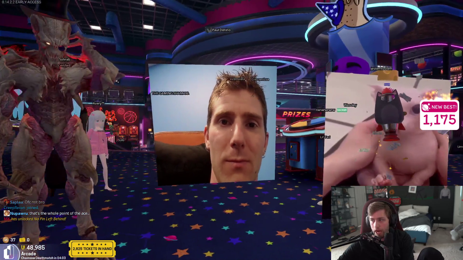 Linus chilling in the Arcade
