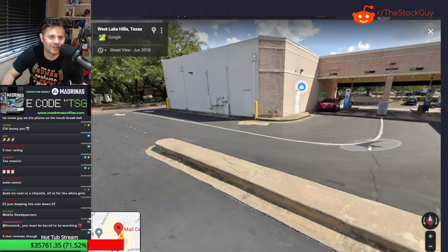 Stocky finds the office of a publicly traded company on google street view