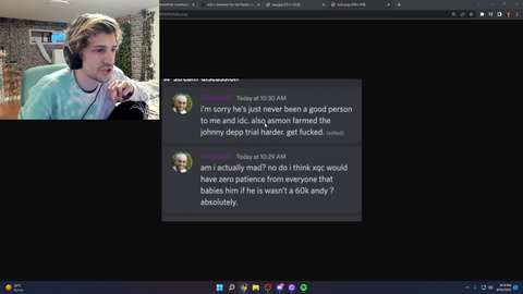 How xQc feels about Hasan's messages