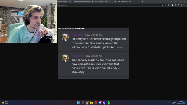 How xQc feels about Hasan's messages