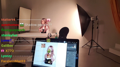 Hachu's chat gets creative during her photoshoot