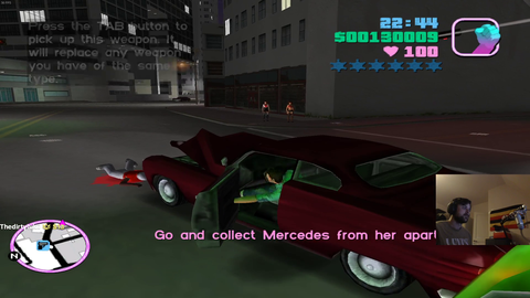 A time travelling Mizkif shows up in GTA Vice City