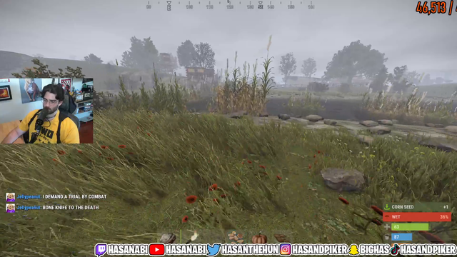 Hasan predictably dies within the first five minutes of Rust