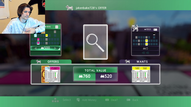 JakeNBake abuses Monopoly AI due to Minx going AFK, shortly after calling XQCow a cheater