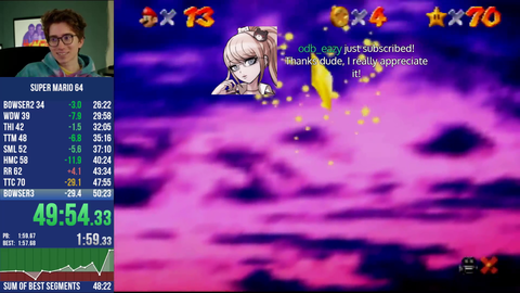 Clint Steven's 70 star PB