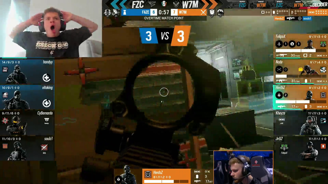 w7m wins 7 straight rounds to comeback down 6-1 to beat FaZe in the R6 Invitational