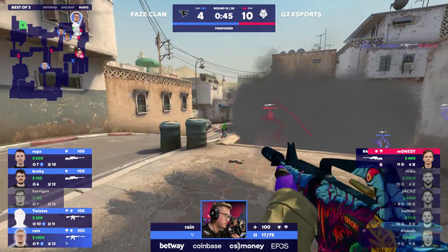 What a lose for Faze... But it's m0NESY 300iQ CLUTCH!