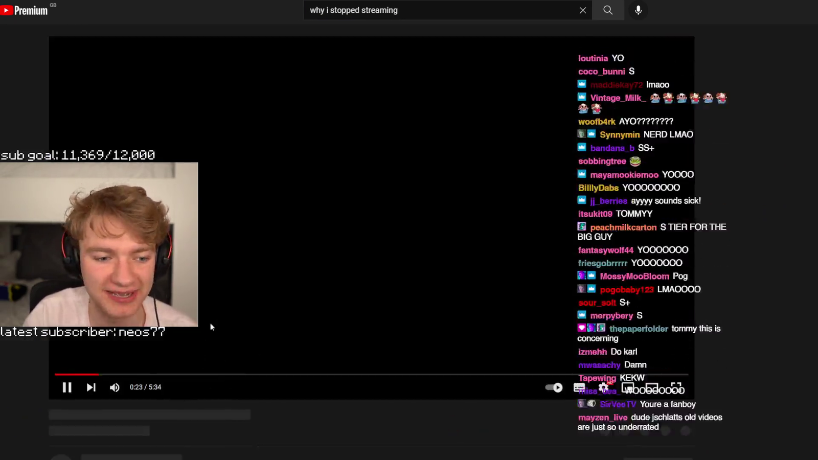 Tommy reciting schlatt videos word for word
