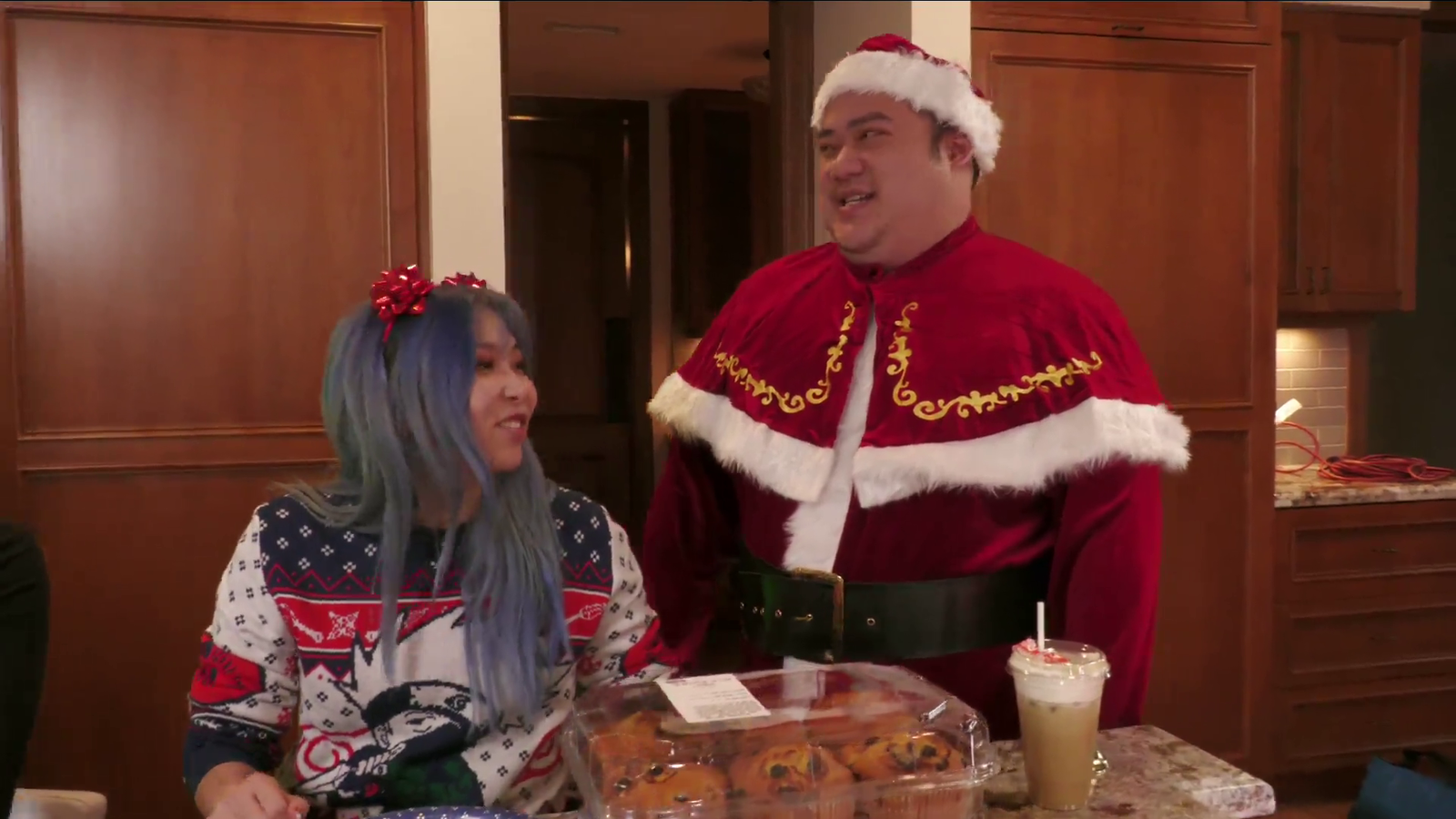 Lily visits Santa