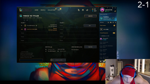 Tyler's new Twitch Rival team introductions