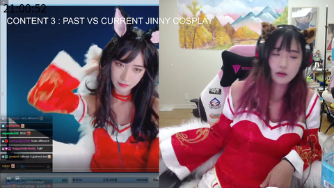 Jinny cosplays her old self