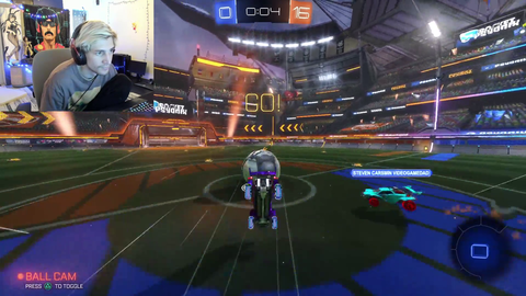 Pro rocket player Jstn obliterates xQc, Jesse, Poke in a 3v1 with a score of 0-17