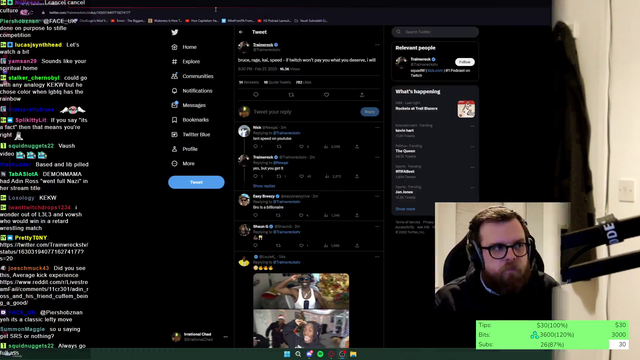 Trainwreckstv tweeting out trying to recruit some of Twitch's biggest streamers and Speed to Kick