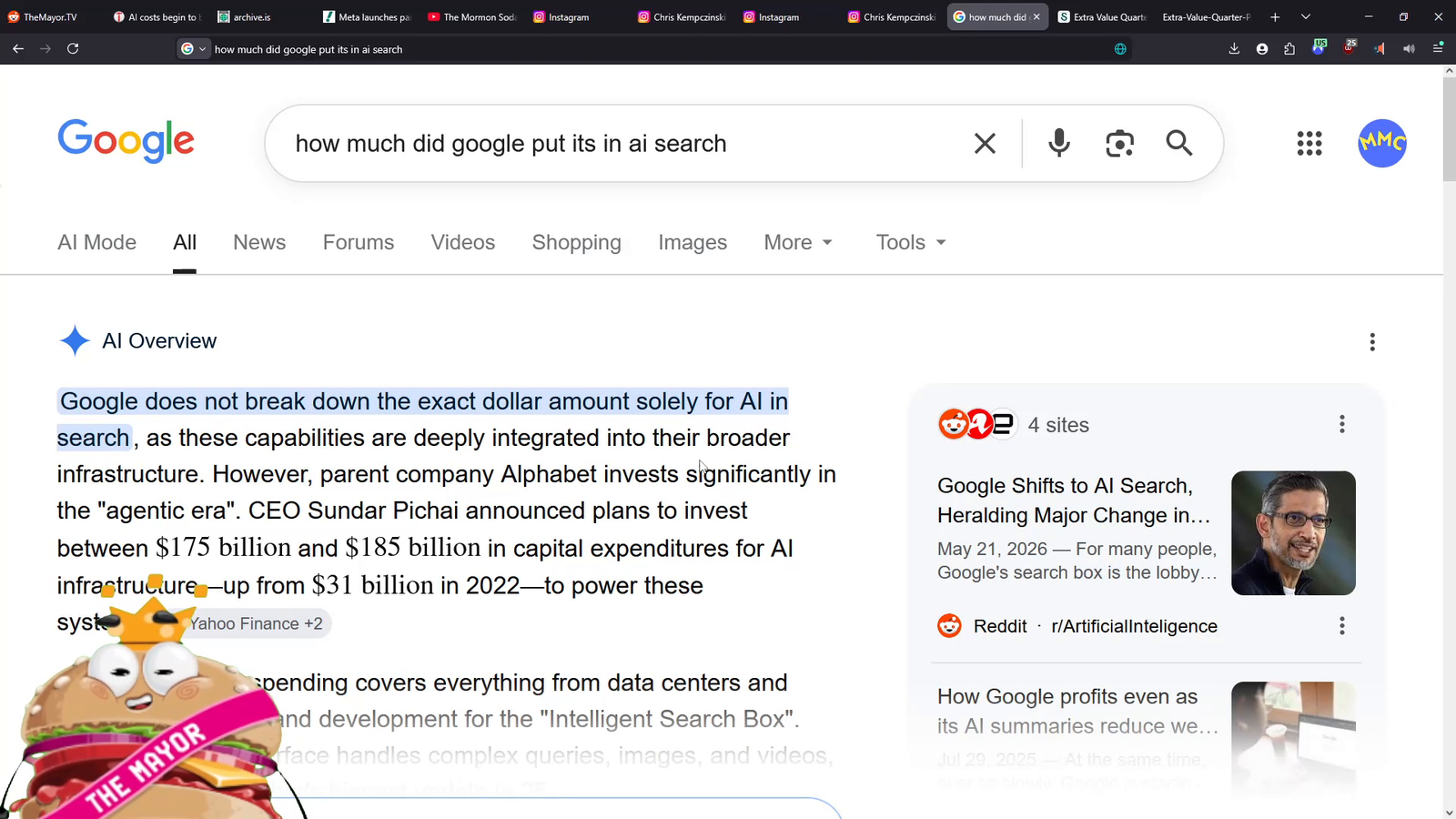 'How many P's in google' - Asking Google Ai