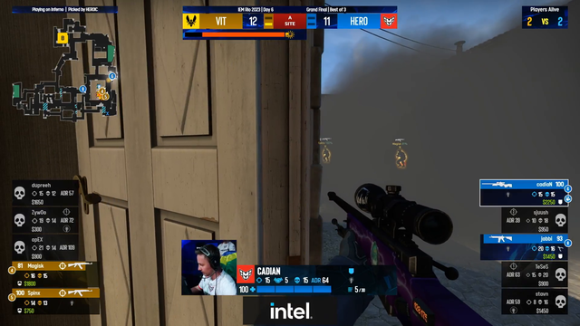 Cadian wins a huge 2v2 with a single bullet