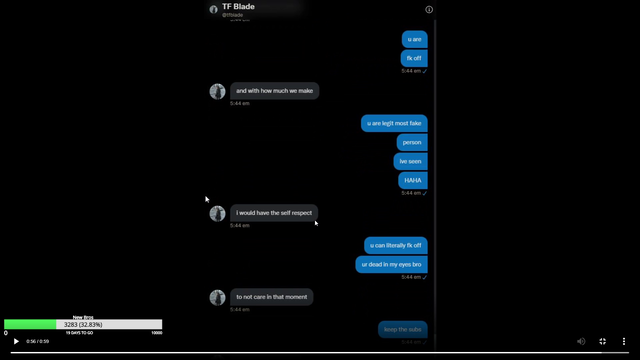 TF Blade makes too much money to worry about paying up a mere 500 subs bet loss