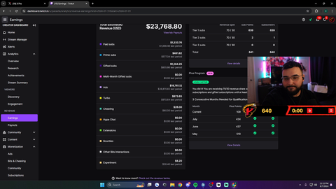 Small Streamer leaks his Income from Twitch Ad Revenue