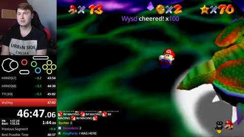SM64 70 Star WR broken in 46:59