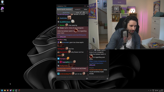nymn shows his notepad