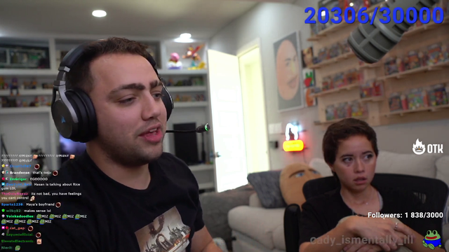 Mizkif and Maya fighting after Maya wins at the game