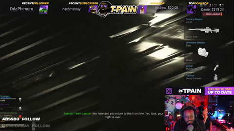 T-Pain gets lucky snipe
