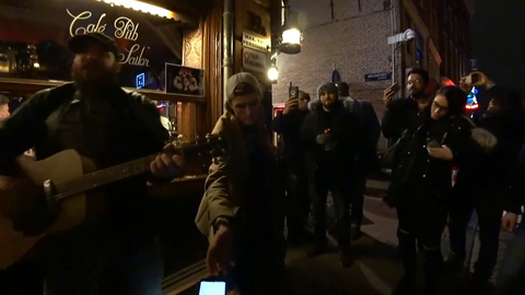 Lord_kirk Starts a Steet Concert in Amsterdam